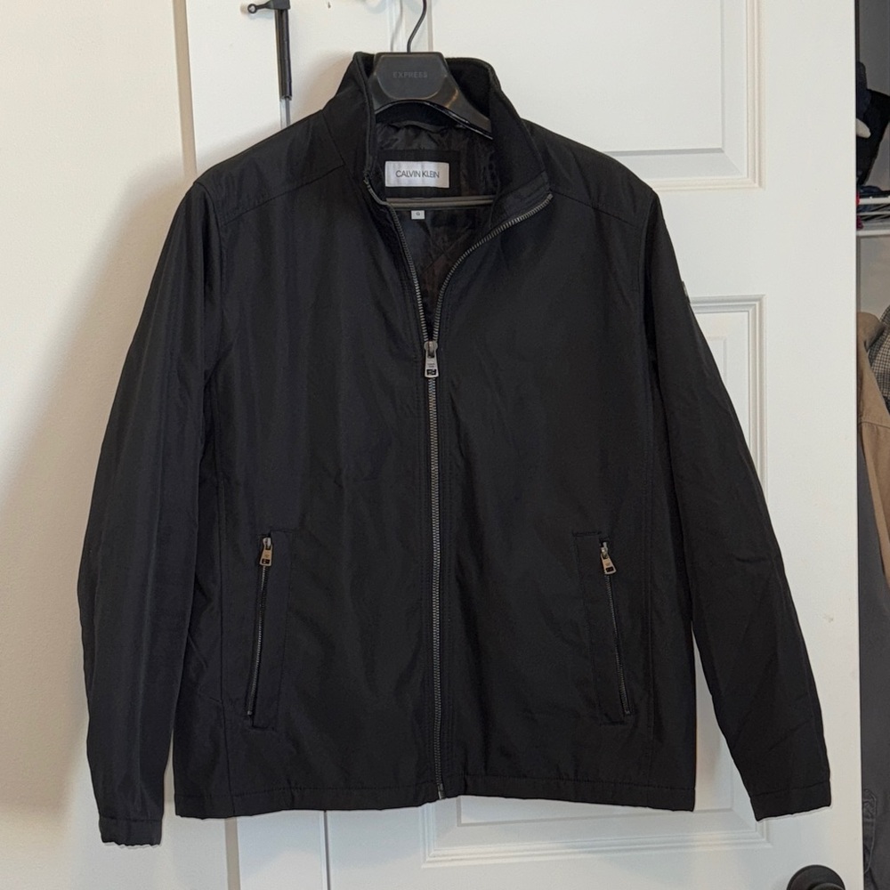Calvin Klein Black Windbreaker Jacket